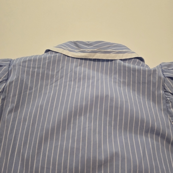 FRAME Stripe Sailor Blouse Collared Short sleeve - Picture 9 of 11